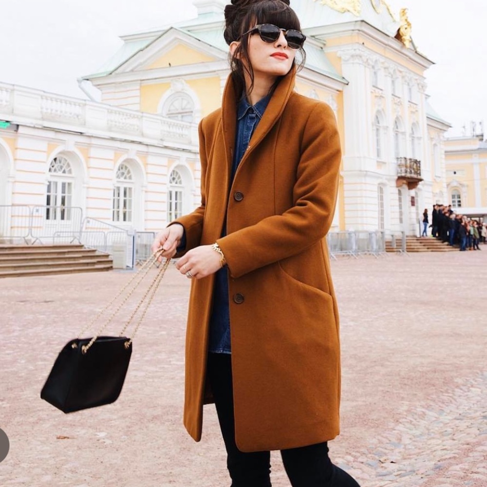 ARITZIA WILFRED CAMEL/CARAMEL COLOR COCOON COAT - XXS - Picture 3 of 9